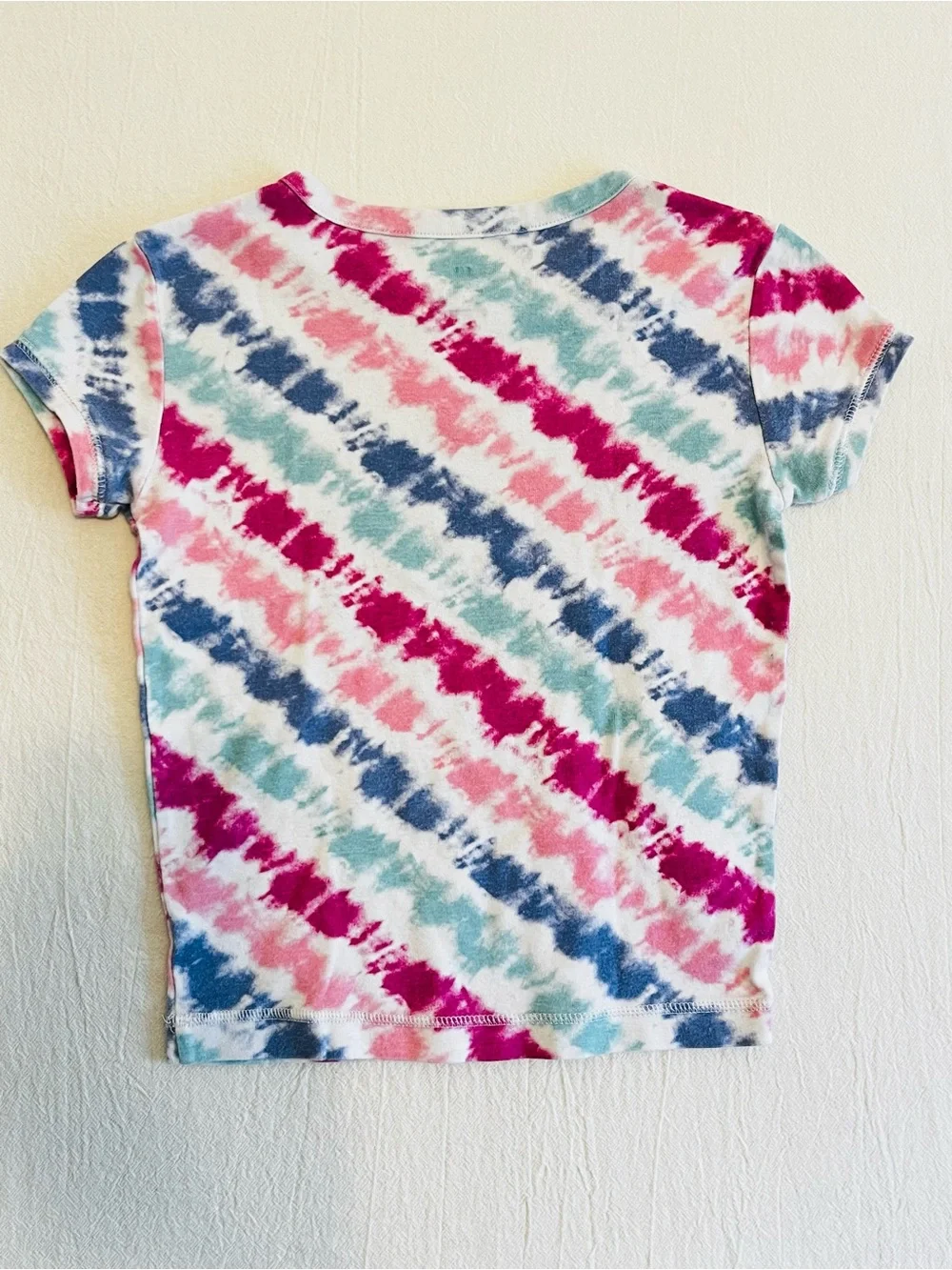 Gap Kids Girls 10 Organic Cotton Pastel Tie Dye Summer Pajama Set Pink Blue